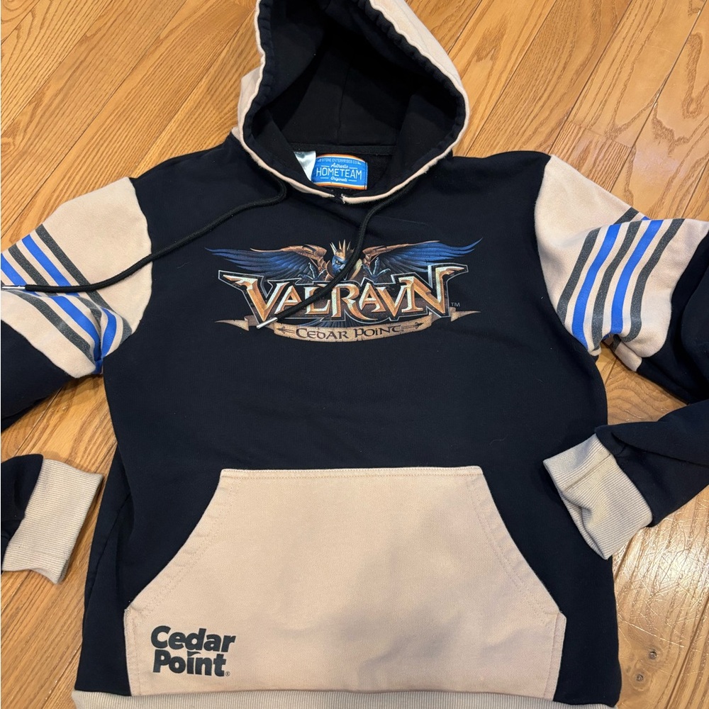 Cedar Point Valravn Hoodie - Black and Cream